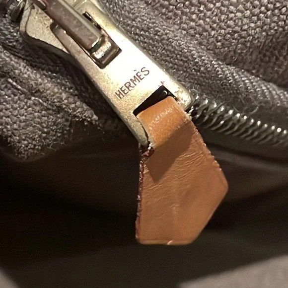 Hermes Grey Mini Tote Stripe Handle Handbag - Picture 15 of 16